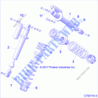 SUSPENSION, FRONT SHOCK MOUNTING   Z21S1E99AR/BR (C700110 4) for Polaris RZR RS1 2021