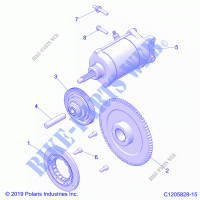 ENGINE, STARTER   Z21N4E99AC/AK/BC/BK/K99AP/AG/BG/BP (C1205828 15) for Polaris RZR XP 4 1000 2021