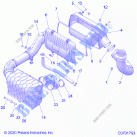 ENGINE, AIR INLET SYSTEM   Z21NAE99AC/AK/BC/BK/K99AG/AP/BG/BP (C701348) for Polaris RZR XP 1000 2021