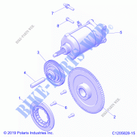 ENGINE, STARTER   Z21NAE99AC/AK/BC/BK/K99AG/AP/BG/BP (C1205828 15) for Polaris RZR XP 1000 2021