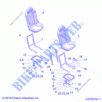 BODY, SEAT ASM. AND SLIDER   Z21N4M99AG (C0702791 1) for Polaris RZR XP 4 1000 HIGH LIFTER 2021