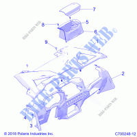 DASHBOARD   Z21N4M99AG (C700248 12) for Polaris RZR XP 4 1000 HIGH LIFTER 2021