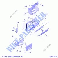 DASHBOARD STORAGE   Z21N4M99AG (C700248 14) for Polaris RZR XP 4 1000 HIGH LIFTER 2021
