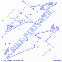 FRONT SUSPENSION CONTROL ARMS   Z21N4M99AG (C701006 2) for Polaris RZR XP 4 1000 HIGH LIFTER 2021