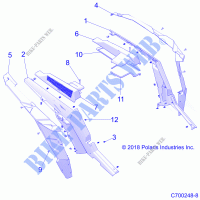 REAR BODYWORK FENDERS AND BEZELS  Z21N4M99AG (C700248 8) for Polaris RZR XP 4 1000 HIGH LIFTER 2021