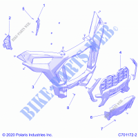 BODY, FRONT BUMPER    Z21NAM99AG (C701172 2) for Polaris RZR XP 1000 HIGH LIFTER 2021