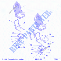 BODY, SEAT ASM. AND SLIDER   Z21NAM99AG (C701171) for Polaris RZR XP 1000 HIGH LIFTER 2021