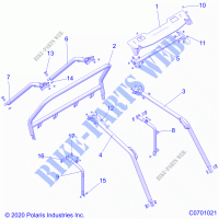 CHASSIS, CAB FRAME   Z21NAM99AG (C0701021) for Polaris RZR XP 1000 HIGH LIFTER 2021
