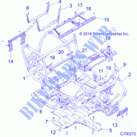 CHASSIS, MAIN FRAME AND SKID PLATES   Z21NAM99AG (C700272) for Polaris RZR XP 1000 HIGH LIFTER 2021