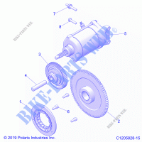 ENGINE, STARTER   Z21NAM99AG (C1205828 15) for Polaris RZR XP 1000 HIGH LIFTER 2021