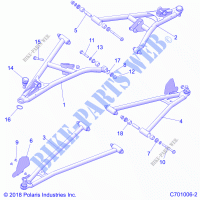 FRONT SUSPENSION CONTROL ARMS   Z21NAM99AG (C701006 2) for Polaris RZR XP 1000 HIGH LIFTER 2021