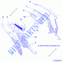 REAR BODYWORK FENDERS AND BEZELS  Z21NAM99AG (C700248 8) for Polaris RZR XP 1000 HIGH LIFTER 2021