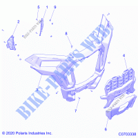 BODY, FRONT BUMPER    Z21NAR99AN/BN (C0703338) for Polaris RZR XP 1000 TRAILS & ROCKS 2021