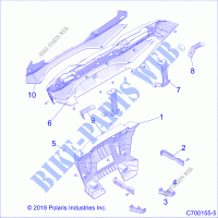 BODY, REAR BUMPER   Z21NAR99AN/BN (C700155 5) for Polaris RZR XP 1000 TRAILS & ROCKS 2021