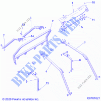 CHASSIS, CAB   Z21NAR99AN/BN (C0701021) for Polaris RZR XP 1000 TRAILS & ROCKS 2021