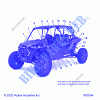 BODY, DECALSS GRAPHICS   Z21P4E92AE/AN/BE/BN/L92AL/BL/AT/BT (900246) for Polaris RZR TURBO S 4 2021