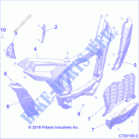 BODY, FRONT BUMPER   Z21P4L92AL/AT/BL/BT (C700155 2) for Polaris RZR TURBO S 4 2021