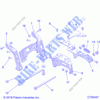 CHASSIS, MOUNTING, FRONT GEARCASE   Z21P4E92AE/AN/BE/BN/L92AL/AT/BL/BT (C700447) for Polaris RZR TURBO S 4 2021