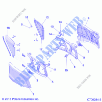 DOORSS, REAR   Z21P4E92AE/AN/BE/BN (C700284 3) for Polaris RZR TURBO S 4 2021