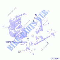ENGINE, MOUNTING   Z21P4E92AE/AN/BE/BN/L92AL/AT/BL/BT (C700324 3) for Polaris RZR TURBO S 4 2021