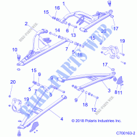 FRONT SUSPENSION CONTROL ARMS   Z21P4E92AE/AN/BE/BN/L92AL/AT/BL/BT (C700163 2) for Polaris RZR TURBO S 4 2021