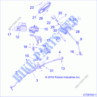 STEERING, STEERING ASM.   Z21P4L92AL/AT/BL/BT (C700163 1) for Polaris RZR TURBO S 4 2021
