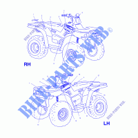 DECALS   A00CK42AA (4949304930A010) for Polaris XPEDITION 425 2000