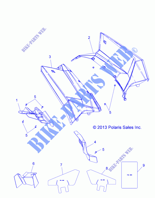 BODYWORK   CAB  AND HEAT SHIELDS   A15SVE95HW (49ATVCABRR14SCRAM) for Polaris SCRAMBLER 1000 MD 2015