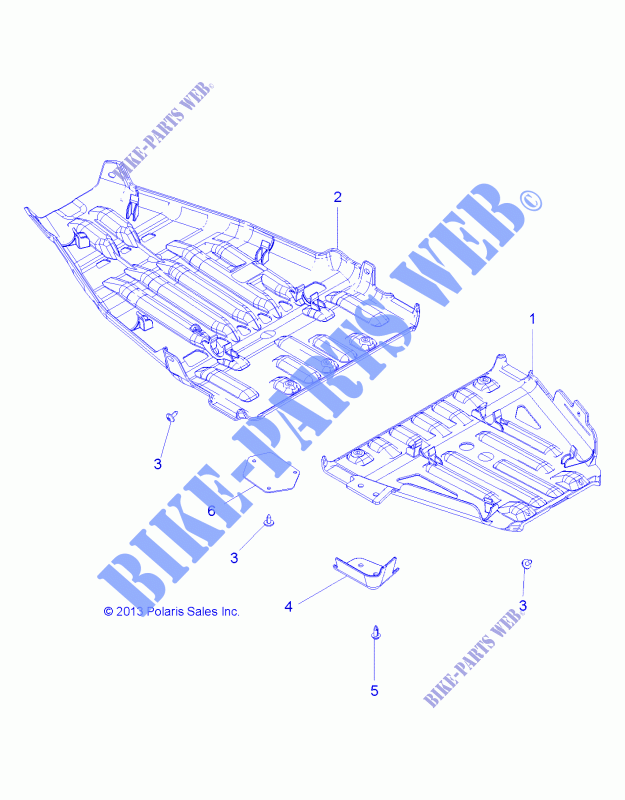 SKID PLATES   A15SVE95HW (49ATVSKIDPLATE14850SCRAM) for Polaris SCRAMBLER 1000 MD 2015