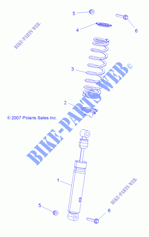 FRONT SHOCK   A15SVA85AD (49ATVSHOCKFRT7043168) for Polaris SCRAMBLER 850 2015