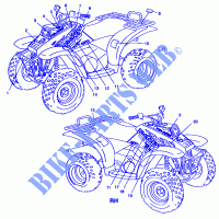 DECALS   A99AA25CA (4949594959A008) for Polaris TRAIL BOSS 1999