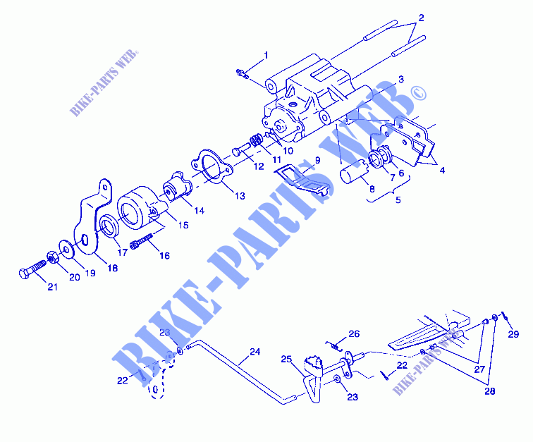 REAR BRAKE   A99CC28CA (4949484948C007) for Polaris XPLORER 300 1999