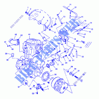 ENGINE MOUNTING   W98AC42A (4945214521A009) for Polaris MAGNUM 4X4 1998