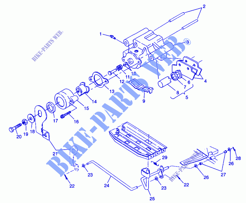 REAR BRAKE   N98AC42D (4945214521C011) for Polaris MAGNUM 4X4 1998