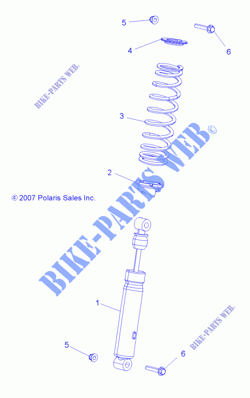 FRONT SHOCK   A15SVA85HD (49ATVSHOCKFRT7043168) for Polaris SCRAMBLER 850 MD 2015