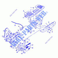 FRONT RACK   BUMPER MOUNTING   S98CH50E(B) (4950135013A009) for Polaris SPORTSMAN 500 1998