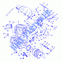 ENGINE MOUNTING   W98AC42A (4945214521A009) for Polaris SWEDISH MAGNUM 4X4 1998