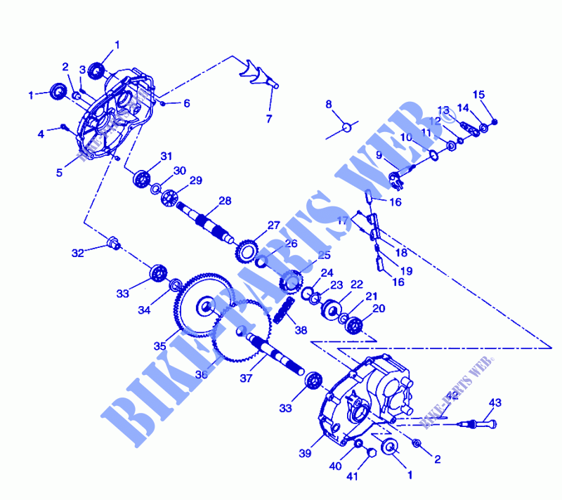 GEARCASE TRAIL BLAZER W98BA25C (4945464546C005) for Polaris TRAIL BLAZER 1998