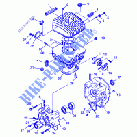 CRANKCASE AND CYLINDER TRAIL BOSS W98AA25C (4945314531C007) for Polaris TRAIL BOSS 1998