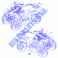 DECALS TRAIL BOSS W98AA25C (4945314531A008) for Polaris TRAIL BOSS 1998