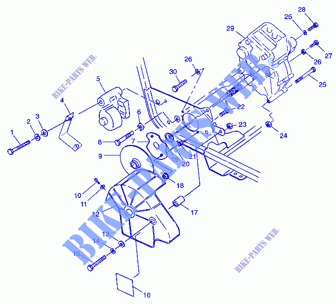 GEARCASE   BRAKE MOUNTING MAGNUM 2X4 W97AA42A (4940704070B014) for Polaris MAGNUM 2X4 1997