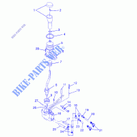GEAR SELECTOR MAGNUM 4X4 W97AC42A,  SWEDISH MAGNUM 4X4 S97AC42E AND NORWEGI (4940834083C011) for Polaris NORWEGIAN MAGNUM 4X4 1997
