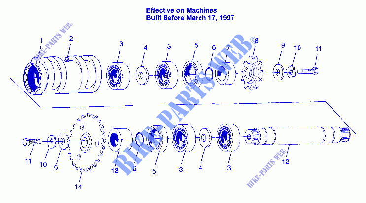 CENTER TIGHTENER MAGNUM 4X4 W97AC42A, SWEDISH MAGNUM 4X4 S97AC42E AND NORWE (4940834083B014) for Polaris NORWEGIAN MAGNUM 4X4 1997