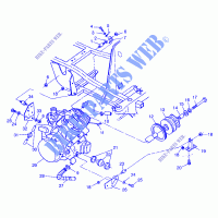 ENGINE MOUNTING SPORTSMAN 400L W97AC38C (4939673967A010) for Polaris SPORTSMAN 400L 1997