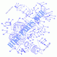 ENGINE MOUNTING MAGNUM 4X4 W97AC42A, SWEDISH MAGNUM 4X4 S97AC42E AND NORWEG (4940834083A009) for Polaris SWEDISH MAGNUM 4X4 1997
