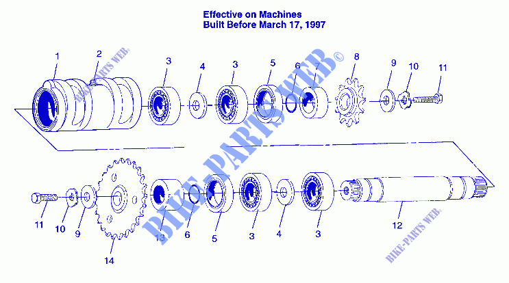 CENTER TIGHTENER MAGNUM 4X4 W97AC42A, SWEDISH MAGNUM 4X4 S97AC42E AND NORWE (4940834083B014) for Polaris SWEDISH MAGNUM 4X4 1997