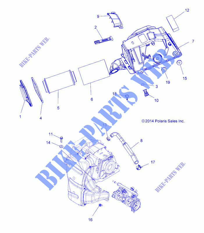 ENGINE, AIR INTAKE   A15SXE95HK (49ATVAIRINTAKE15850SP) for Polaris SPORTSMAN 1000 MD 2015