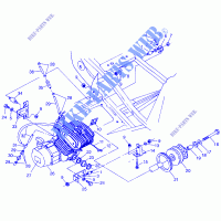 ENGINE MOUNTING (BLAZER) TRAIL BLAZER W97BA25C (4940124012A010) for Polaris TRAIL BLAZER 1997