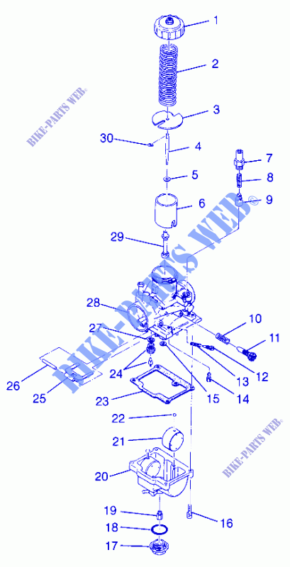 CARBURETOR TRAIL BOSS W97AA25C (4940574057C013) for Polaris TRAIL BOSS 1997