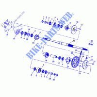 MIDDLE DRIVE ASSEMBLY 6X6 400L W968740 AND 6X6 400L NORWEGIAN N968740 (4935963596C003) for Polaris NORWEGIAN 400L 6X6 1996